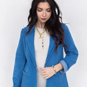 Women denim blazer